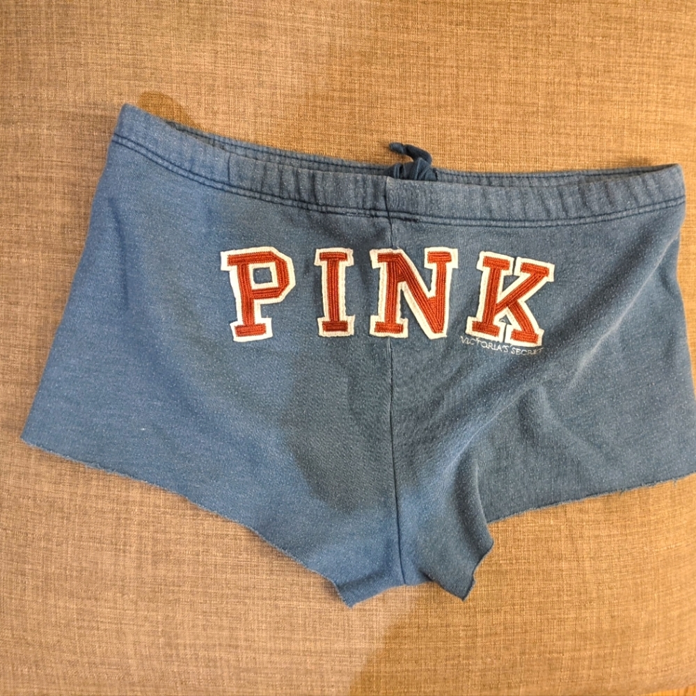 VS PINK my perfect sweatpants navy red collegiate shorts S